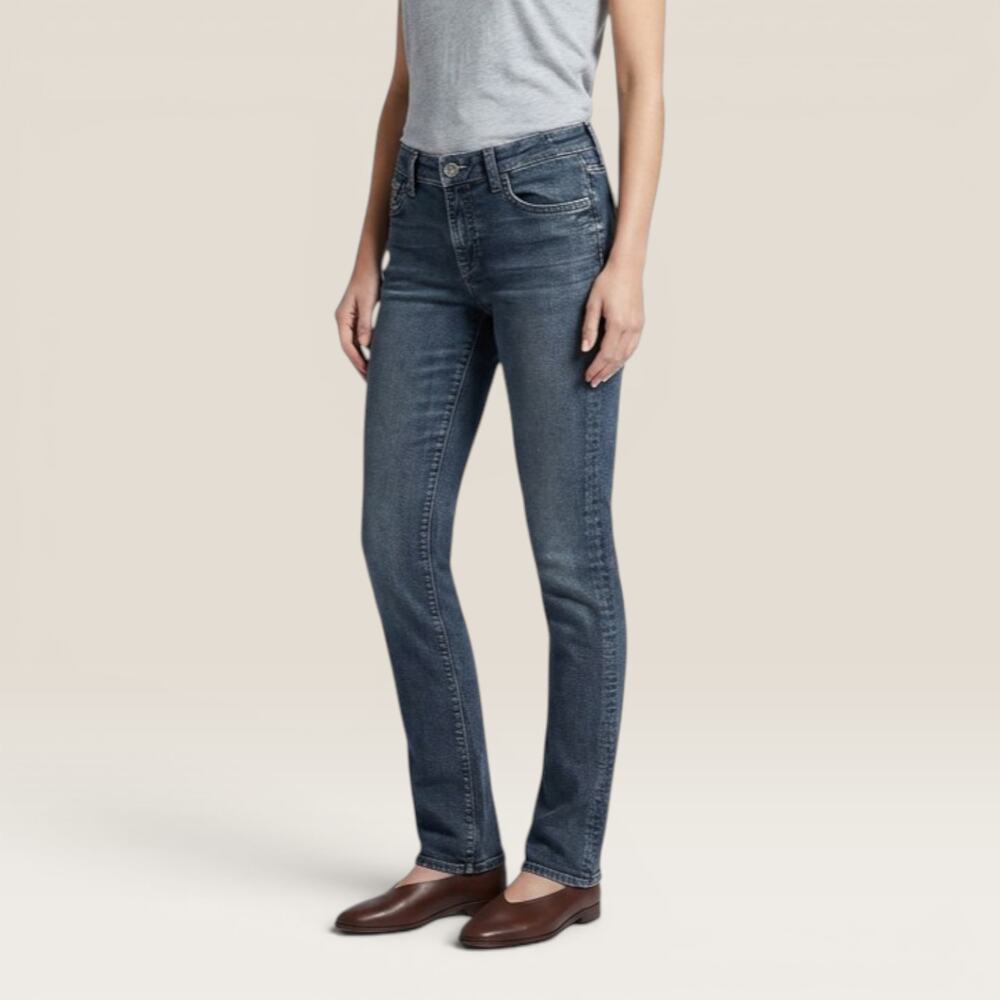 7 For All Mankind Kimmie Straight Leg Jeans 29 Medium Wash Curvy 32 Inseam